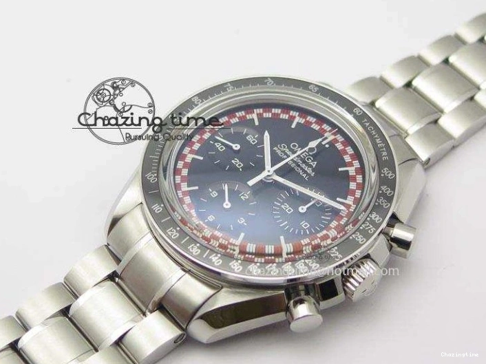0516 Speedmaster SS 2013 Pro Racing On SS Bracelet Manual Winding Chrono Movement UrbanStyle 8230